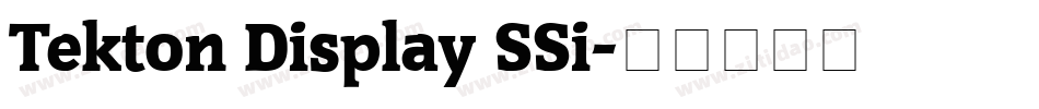 Tekton Display SSi字体转换